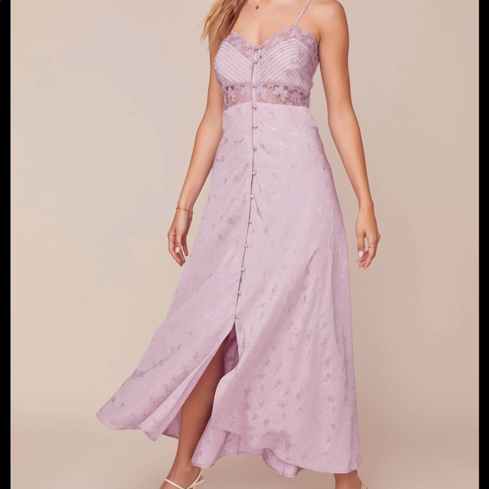 *ISO* ASTR The Label Lilac Dreamcatcher Lace Midi Dress